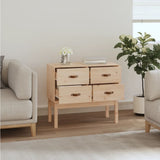 Console Cabinet 90x40x78 cm Solid Wood Pine - Rear View