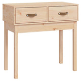 Console Table 76.5x40x75 cm Solid Wood Pine - Front View