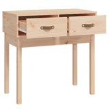 Console Table 76.5x40x75 cm Solid Wood Pine - Top-Down View