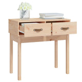 Console Table 76.5x40x75 cm Solid Wood Pine - Close-Up Angle