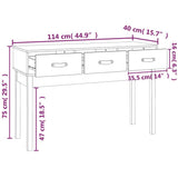 Console Table 114x40x75 cm Solid Wood Pine