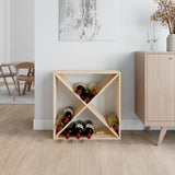 Wine Cabinet 62x25x62 cm Solid Wood Pine - Side View