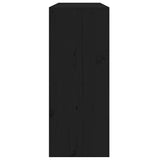 Wine Cabinet Black 62x25x62 cm Solid Wood Pine - 45-Degree Angle