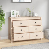 Side Cabinet 100x40x72 cm Solid Wood Pine - Rear View