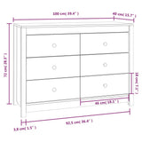 Side Cabinet 100x40x72 cm Solid Wood Pine