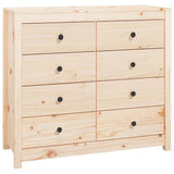 Side Cabinet 100x40x90 cm Solid Wood Pine - Front View