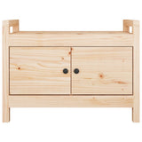 Hall Bench 80x40x60 cm Solid Wood Pine - Side View