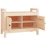 Hall Bench 80x40x60 cm Solid Wood Pine - Top-Down View