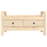 Hall Bench 80x40x43 cm Solid Wood Pine - Top-Down View