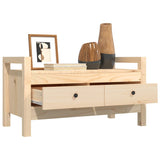 Hall Bench 80x40x43 cm Solid Wood Pine - Close-Up Angle