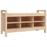 Hall Bench 110x40x60 cm Solid Wood Pine - Front View