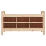 Hall Bench 110x40x60 cm Solid Wood Pine - Side View