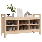 Hall Bench 110x40x60 cm Solid Wood Pine - Rear View