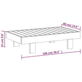 3 Piece Garden Lounge Set with Dark Grey Cushions Solid Wood - Close-Up Angle