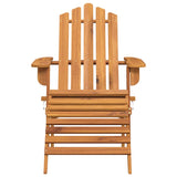 Garden Adirondack Chairs with Footrests 2 pcs Solid Wood Acacia - 45-Degree Angle