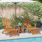 Garden Adirondack Chairs with Footrests 2 pcs Solid Wood Acacia