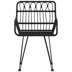 Garden Chairs 2 pcs with Armrest Black 56x64x80 cm PE Rattan