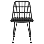 Garden Chairs 2 pcs Black 48x62x84 cm PE Rattan