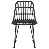 Garden Chairs 2 pcs Black 48x62x84 cm PE Rattan - Top-Down View
