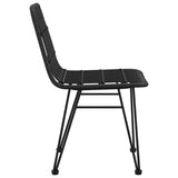 Garden Chairs 2 pcs Black 48x62x84 cm PE Rattan - 45-Degree Angle