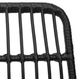 Garden Chairs 2 pcs Black 48x62x84 cm PE Rattan - Close-Up Angle