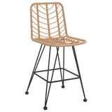 Bar Stools 2 pcs 45x56x103.5 cm PE Rattan and Steel - Side View