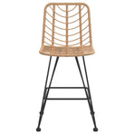 Bar Stools 2 pcs 45x56x103.5 cm PE Rattan and Steel