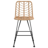 Bar Stools 2 pcs 45x56x103.5 cm PE Rattan and Steel - Top-Down View