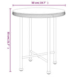 Dining Table ?50 cm Tempered Glass and Steel