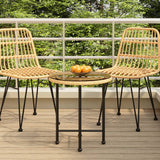 Dining Table ?50 cm Tempered Glass and Steel