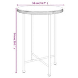 Dining Table ?55 cm Tempered Glass and Steel