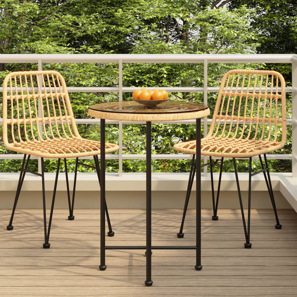 Dining Table ?55 cm Tempered Glass and Steel