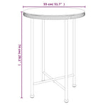Dining Table Black Ø55 cm Tempered Glass and Steel