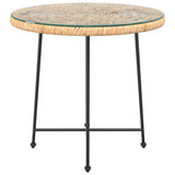 Dining Table ?80 cm Tempered Glass and Steel