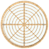 Dining Table Ø80 cm Tempered Glass and Steel - Top-Down View