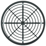 Dining Table Black Ø80 cm Tempered Glass and Steel - Top-Down View