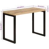 Dining Table 110x50x76 cm Solid Wood Mango - Low Angle