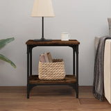 Side Table Smoked Oak 40x30x42 cm Engineered Wood