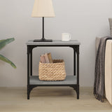 Side Table Grey Sonoma 40x30x42 cm Engineered Wood - Side View