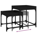 Side Tables 2 pcs Black Engineered Wood - Extra Image