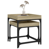 Side Tables 2 pcs Sonoma Oak Engineered Wood - 45-Degree Angle