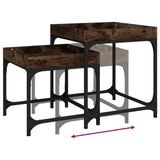 Side Tables 2 pcs Smoked Oak Engineered Wood - Extra Image