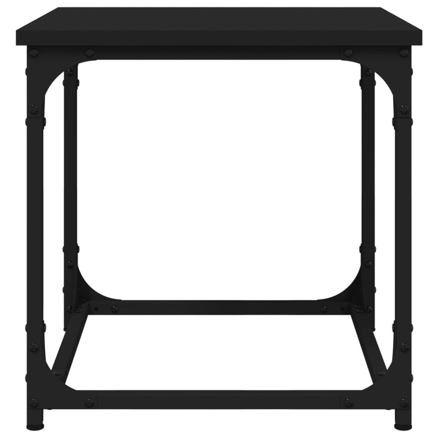 Side Table Black 40x40x40 cm Engineered Wood
