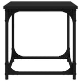 Side Table Black 40x40x40 cm Engineered Wood - Rear View