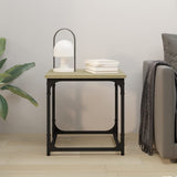 Side Table Sonoma Oak 40x40x40 cm Engineered Wood - Side View
