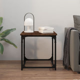 Side Table Smoked Oak 40x40x40 cm Engineered Wood - Side View