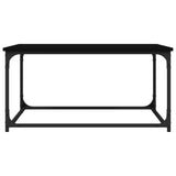 Coffee Table Black 80x50x40 cm Engineered Wood and Iron