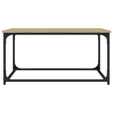 Coffee Table Sonoma Oak 80x50x40 cm Engineered Wood and Iron
