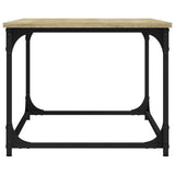 Coffee Table Sonoma Oak 80x50x40 cm Engineered Wood and Iron