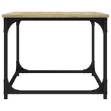 Coffee Table Sonoma Oak 80x50x40 cm Engineered Wood and Iron - Close-Up Angle